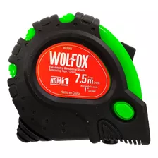 Flexometro Wincha Ancha 7.5 Metros X 1 Verde Wolfox Wf9666