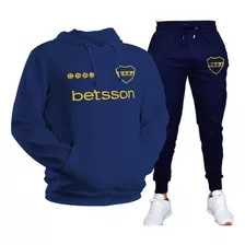 Conjunto Buzo Y Pantalón Jogging De Algodón De Boca Juniors