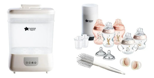 Esterilizador E Secador Tommee Tippee Com 14 Mamadeiras Rosa