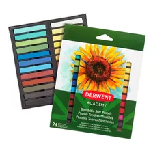 Set 24 Pasteles Suaves Derwent Academy Pintura Arte Pastel