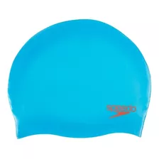 Gorra Natación Speedo Plain Moulded Junior Niños Color Celeste-rojo Tamaño U