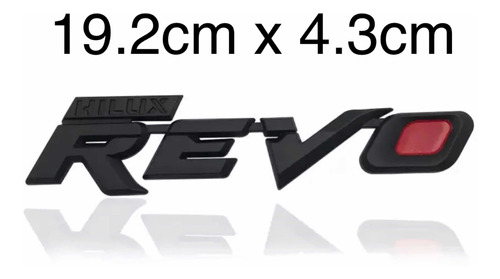 Emblema Revo Hilux Toyota 3d Negro Mate Logotipo Pick Up Foto 4