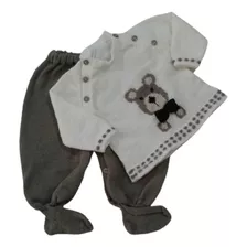 Blusa Urso Calça Agasalho Bebê Roupa Menino 3/6meses Ref.137