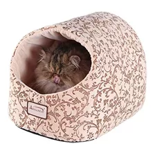 Cama Para Gatos Armarkat Con Estampado De Flores, Beige