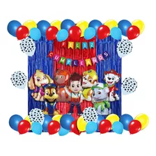 Kit Globos Decoración Fiesta Temática Paw Patrol (97 Pzas)