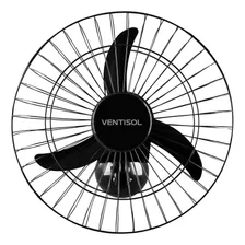 Ventilador Ventisol De Parede 3 Pas 50cm Preto - Bivolt