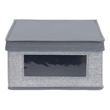 Caja Organizadora Tela Ropa Placard Con Tapa 