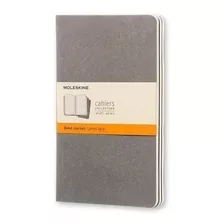 Caderneta Moleskine Cahier, Cinza, Com 3 Uni, Pautado, G