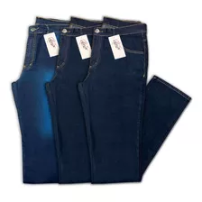 Kit Atacado 3 Calça Jeans Masculina Tradicional Lycra