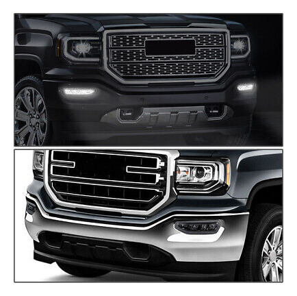 For 16-18 Gmc Sierra 1500 Full Led Front Bumper Driving Spd1 Foto 8