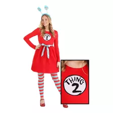 Elope Dr. Seuss Thing 1 & Thing 2 Disfraz Mujer Xs