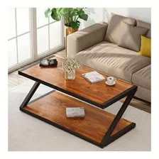 Mesa De Living En Hierro Y Madera