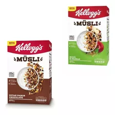 Kit C/ 4 Cereal Musli Kellogs 270g - Chocolate/maçã E Passas