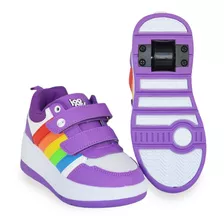 Zapatillas Con Ruedas, Para Niñas, Jopper, Arcoiris