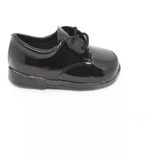 Zapato Negro Charol Bebe Nene Cordón Mvd Calzados Prem