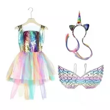 Vestido Unicornio Fantasia Infantil + Frete Gratis