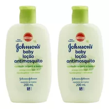 02 Repelentes Johnsons Baby Loção Antimosquito Frasco 200ml