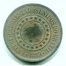 Moeda Brasileira República 200 Réis 1889 Níquel V045 L.4415