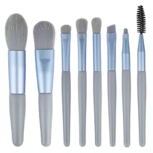 Set Maquillaje Brochas Pinceles Pack X 8 Unidades En Estuche