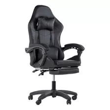 Silla De Escritorio Kingshouse Gamerred Gamer Ergonómica Negra Con Tapizado De Cuero Sintético