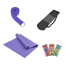 Set Colchoneta Mat Yoga Pilates + Bolso + Cinto + Ocular