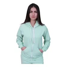 Casaco De Frio Com Zíper Feminino Aberto Com Capuz E Bolso