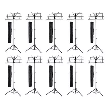 Kit Estante Partitura Dobrável Portátil Bag Transporte 10 Pç