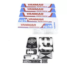 Kit Adesivo Decalque Micro Trator Yanmar Tc14 - Tc1490200