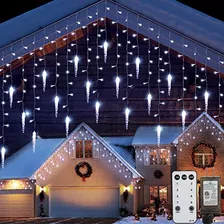 Luces Icicle Exterior, 33 Ft 400 Led, 60 Gotas,