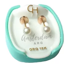 Abridores De Oro 18kt Marca Ch Perlita 108...amsterdamarg...