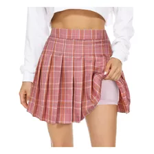 Falda Short Minifalda Plisada A Cuadros De Estilo Coreanofal
