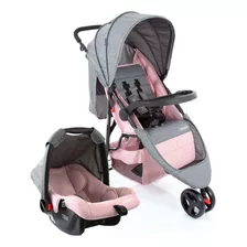 Carrinho Travel System Jetty Duo Rosa Mescla Cosco Kids