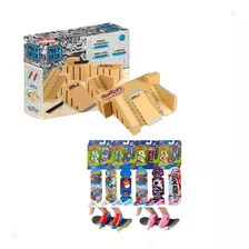 Kit Pista Prodeck 2 Skates + Skate De Dedo Hot Wheels