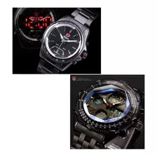 Reloj Shark Eightgill Sh116 Doble Dial Cronógrafo Lujo