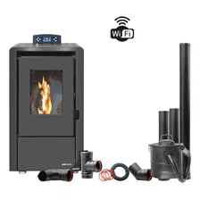 Estufa Pellet Kroner 6 Kw + Wifi + Kit Pared + Asp Regalo