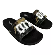 Chinelo Qix Slide Multicor Camuflado Preto