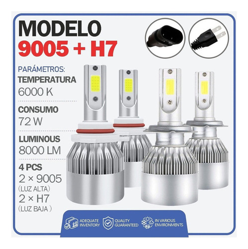 Bombillas De Luz Antiniebla Led 9006 Hb4 50 W 4000 Lm Para K Kia Sedona