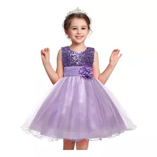 Vestido Tutú Niña Elegante Fiesta Princesa Con Lentejuelas