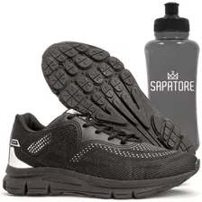 Kit Tênis Masculino Sapatore Conforto Esporte Leve + Squeeze