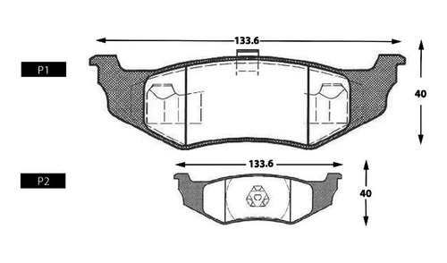 Pastilla De Freno Trasera Chrysler Neon  2.0 1997 Foto 3