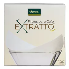 Filtro Quadrado Branco Para Chemex 6 A 8 Xíc Com 100un