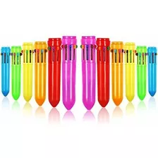 Bolígrafo - 10-in-1 Mini Shuttle Pens Multi-color Pens Color