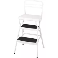 Silla De Mostrador Retro Blanca/taburete Con Asiento Elevado