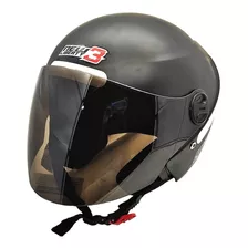 Capacete Moto Aberto Protork New Liberty 3three Viseira Fume