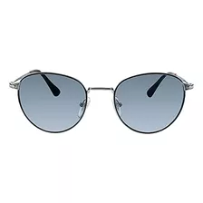  De Sol - Persol Po 2445s_108 Silver Metal Oval Sungl