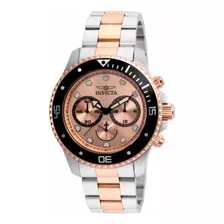 Relógio Invicta 21791 Ouro Rose 45mm Fundo Rosa Inoxidável