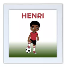 Porta Maternidade De Menino Futebol Personalizado Linha Afro