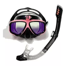 Snorkel Con Tubo Rosado Cámara Deportiva Gopro U Otras