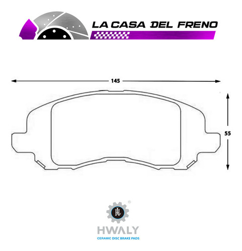 Pastilla De Freno Delantera Dodge Caliber 2.0 2006-2012 Foto 3