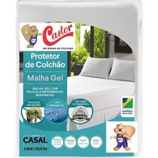 Protetor De Colchão Casal Castor Malha Gel Impermeável 1,40 